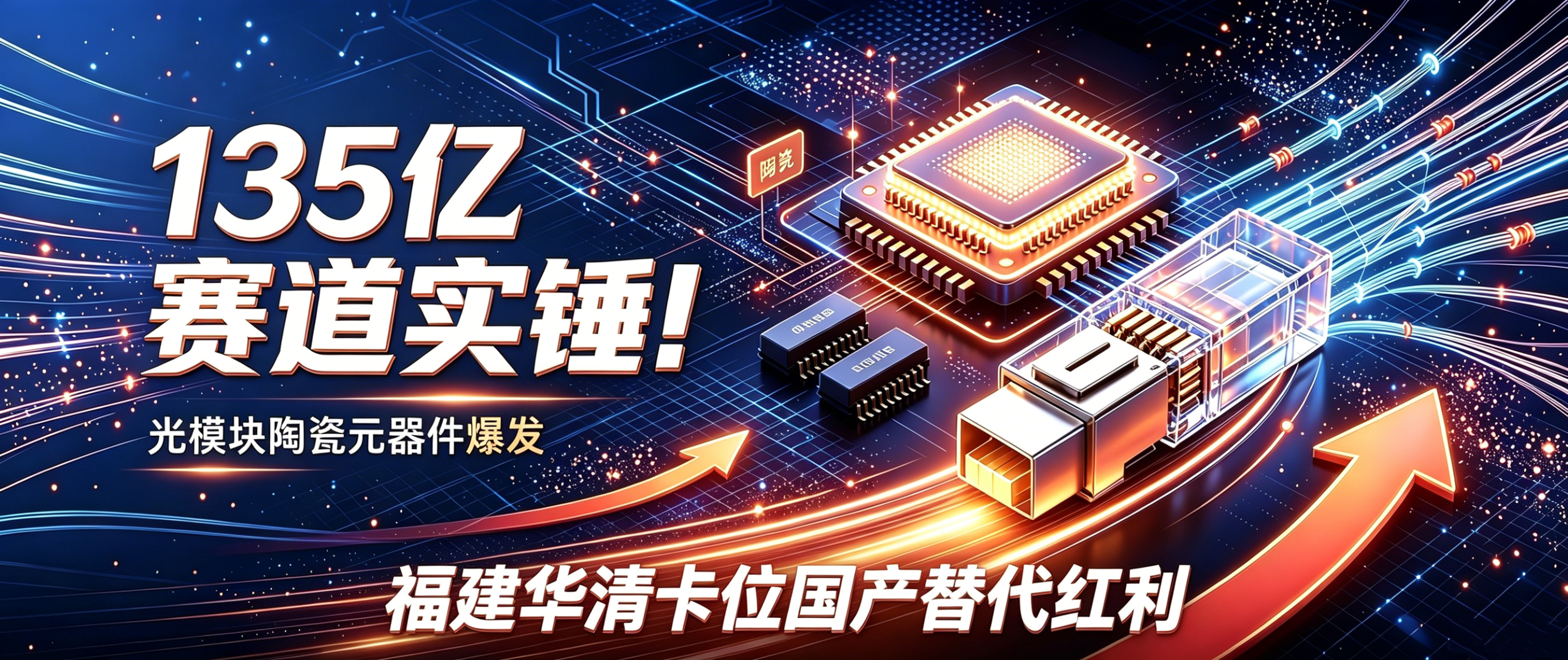 135亿赛道实锤！光模块陶瓷结构件爆发，福建华清卡位国产替代红利